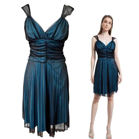 y2k 2000's Dark Fairy La Belle‎ Mesh Overlay Dress medium - Picture 1 of 8